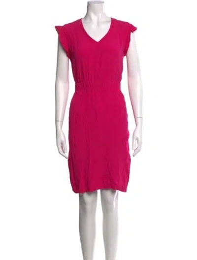 Pre-owned Kate Spade V-neck Knee-length Dress In Pink