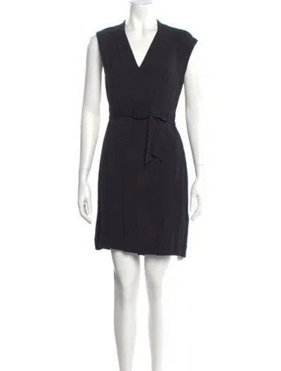 Pre-owned Kate Spade V-neck Mini Dress In Black