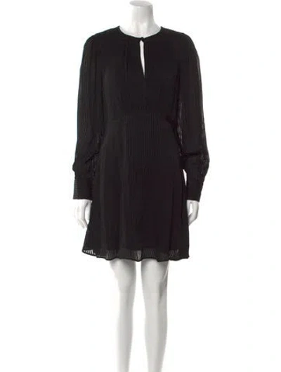 Pre-owned Kate Spade V-neck Mini Dress In Black