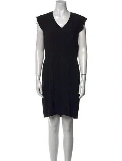 Pre-owned Kate Spade V-neck Mini Dress In Black