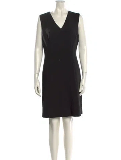 Pre-owned Kate Spade V-neck Mini Dress In Black