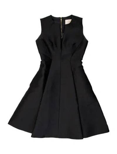 Pre-owned Kate Spade V-neck Mini Dress In Black