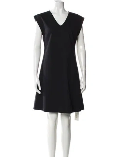 Pre-owned Kate Spade V-neck Mini Dress In Black