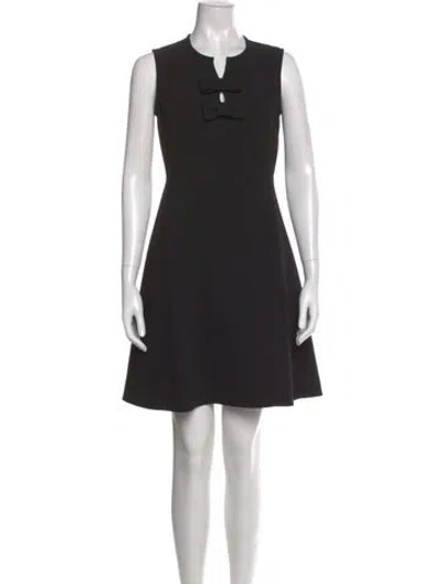 Pre-owned Kate Spade V-neck Mini Dress In Black