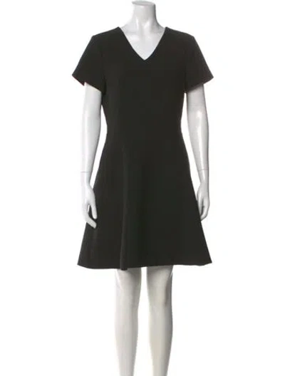 Pre-owned Kate Spade V-neck Mini Dress In Black