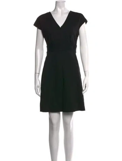 Pre-owned Kate Spade V-neck Mini Dress In Black