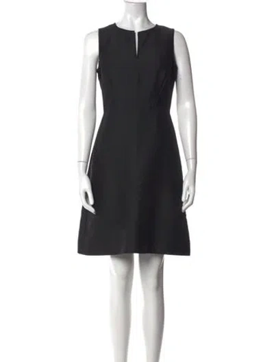 Pre-owned Kate Spade V-neck Mini Dress In Black