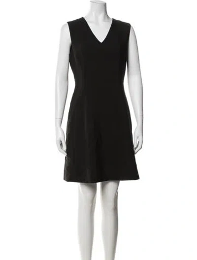 Pre-owned Kate Spade V-neck Mini Dress In Black