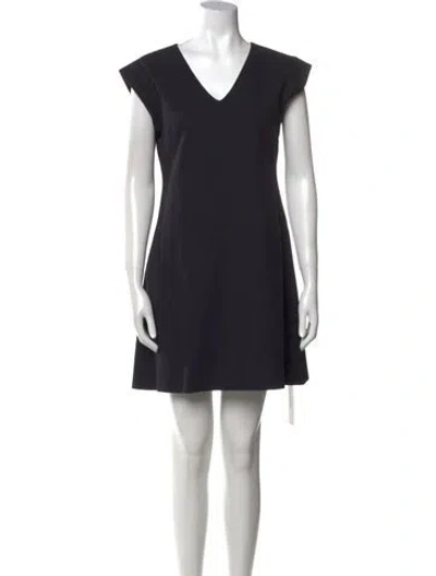Pre-owned Kate Spade V-neck Mini Dress In Blue