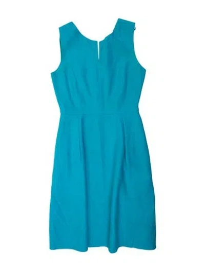 Pre-owned Kate Spade V-neck Mini Dress In Blue