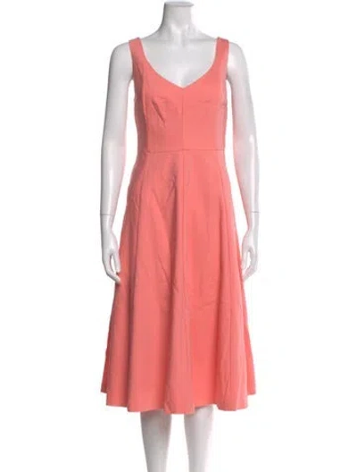Pre-owned Kate Spade V-neck Mini Dress In Orange