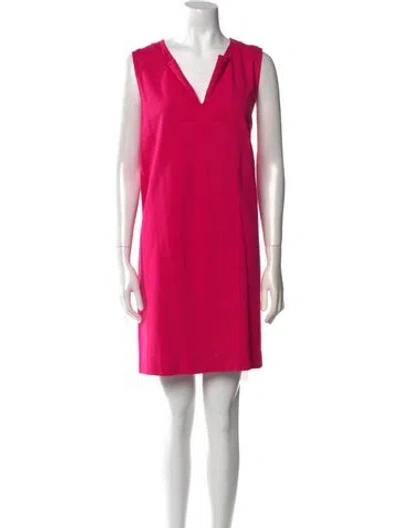 Pre-owned Kate Spade V-neck Mini Dress In Pink