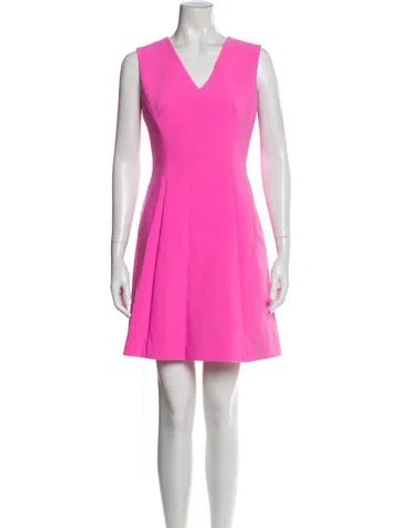 Pre-owned Kate Spade V-neck Mini Dress In Pink