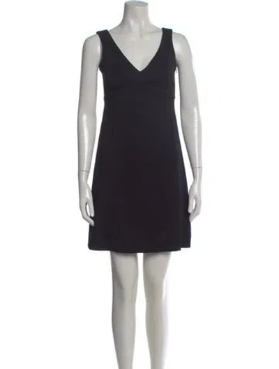 Pre-owned Kate Spade V-neck Mini Dress W/ Tags In Black