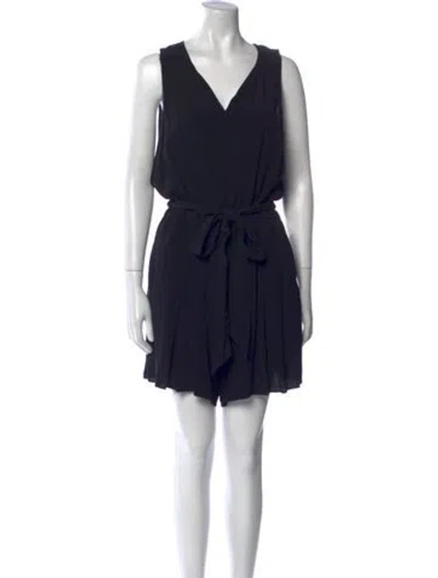 Pre-owned Kate Spade V-neck Romper In Black