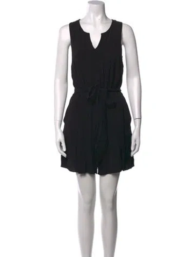 Pre-owned Kate Spade V-neck Romper In Black