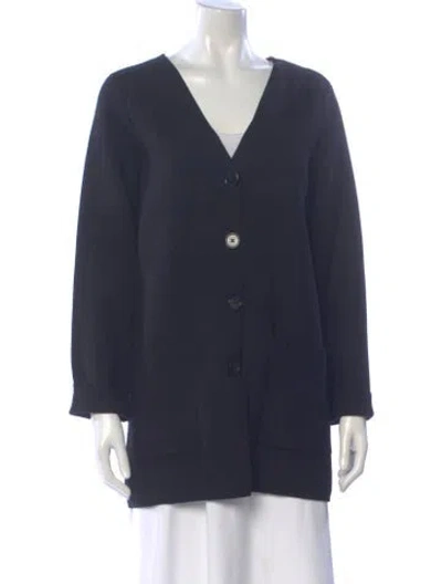 Pre-owned Kate Spade V-neck Sweater In Blue