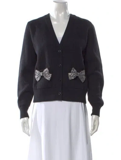 Pre-owned Kate Spade V-neck Sweater In Blue