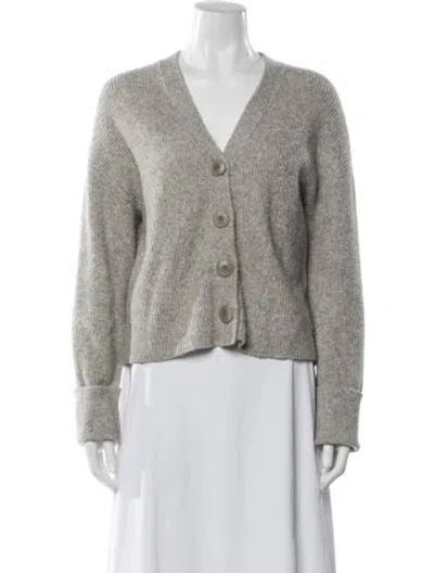 Pre-owned Kate Spade V-neck Sweater In Gray