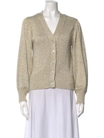 Pre-owned Kate Spade V-neck Sweater In Neutral