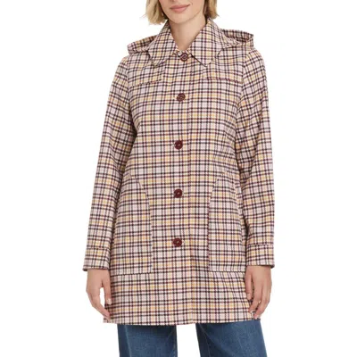 Kate Spade Water Resistant Coat With Removable Hood In Brown