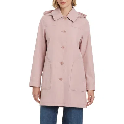 Kate Spade Water Resistant Coat With Removable Hood In Pink