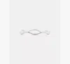 Kate Spade Wave Thin Bangle In Silver