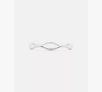 Kate Spade Wave Thin Bangle In Silver