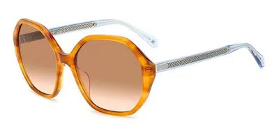 Kate Spade Waverly/g/s Asian Fit Ex4/ha Women's Sunglasses Brown Size 57 In Pink