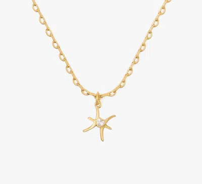 Kate Spade What's Your Sign Pisces Mini Pendant In Clear/gold