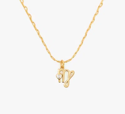 Kate Spade What's Your Sign Virgo Mini Pendant In Clear/gold