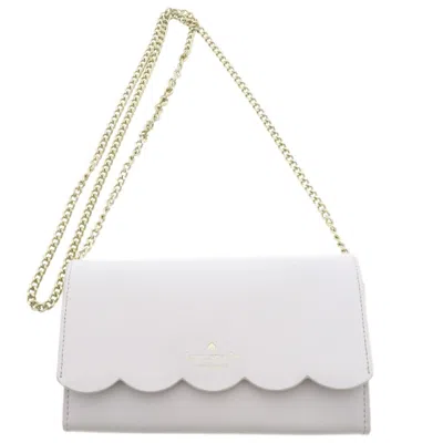 Pre-owned Kate Spade White Leather Chain/shoulder Wallet ()