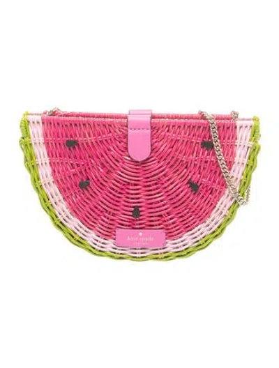 Pre-owned Kate Spade Wicker Minaudière Vintage W/ Tags In Pink