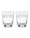 Kate Spade Wickford Two-piece Old Fashioned Glass Set In Transparent