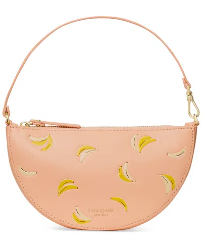 Kate Spade Wink Banana Mini Wristlet Wallet In Orange