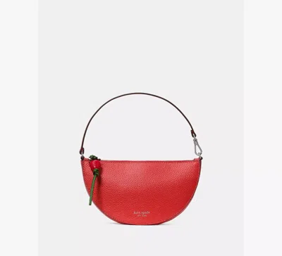Kate Spade New York Wink Strawberry Leather Wristlet In Red