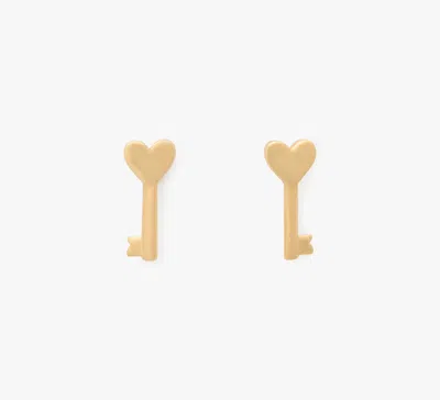 Kate Spade With All My Heart Key Studs In Gold