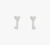 Kate Spade With All My Heart Key Studs In Silver