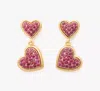 Kate Spade With All My Heart Pavé Drop Earrings In Red