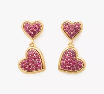 Kate Spade With All My Heart Pavé Drop Earrings In Red