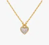 Kate Spade With All My Heart Pavé Pendant In Clear/two Tone
