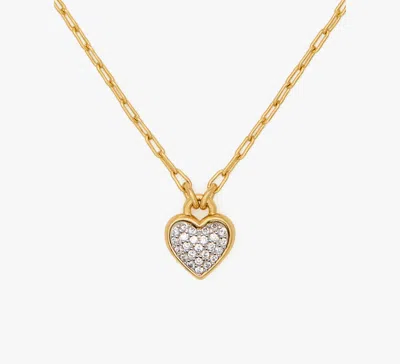 Kate Spade With All My Heart Pavé Pendant In Clear/two Tone