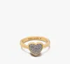 Kate Spade With All My Heart Pavé Ring In Clear/two Tone