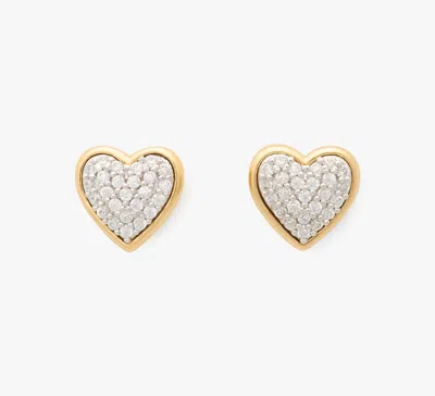 Kate Spade With All My Heart Pavé Studs In Clear/two Tone
