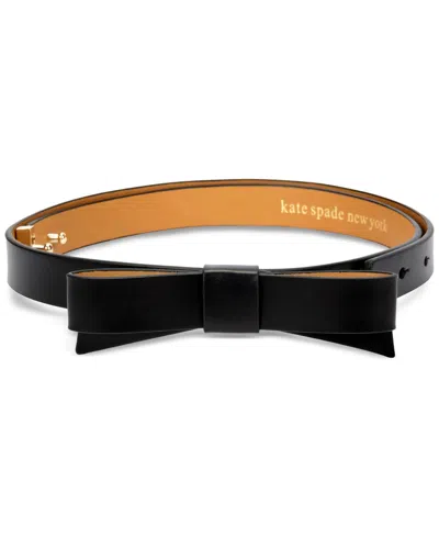 Kate Spade Women's 19mm Bow Belt In Black