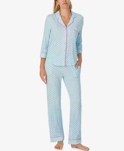 Kate Spade Women's 2-piece Sleepwear 3/4-sleeve Top And Pajama Pants Set In Multi