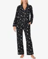 Kate Spade Women's 2-piece Sleepwear Long-sleeve Top And Pajama Pants Set In Black