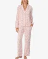 Kate Spade New York Printed Long Pajama Set In Pink