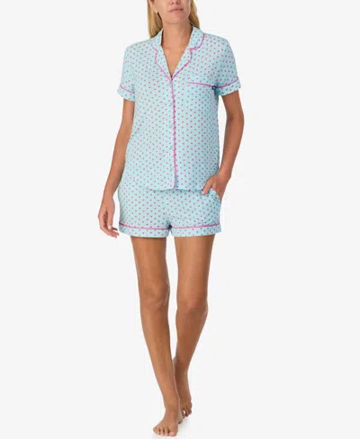 Kate Spade Women's 2-piece Sleepwear Short-sleeve Shirt And Pajama Shorts Set In Multi