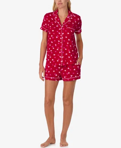 Kate Spade Women's 2-piece Sleepwear Short-sleeve Shirt And Pajama Shorts Set In Red